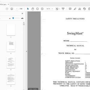 Drexel SwingMast R40SL Gas Service & Parts Manual 25008-4 - PDF