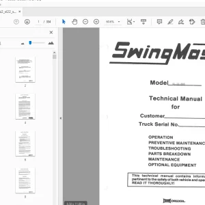 Drexel SwingMast SL-22-ESS Service & Parts Manual - PDF DOWNLOAD