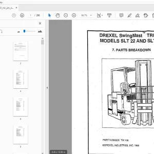 Drexel SwingMast Truck SLT 22 & SLT 30 Parts Manual - PDF