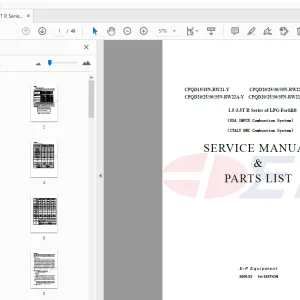 EP 1.5-3.5T R Series of LPG Forklift Service & Parts Manual - PDF