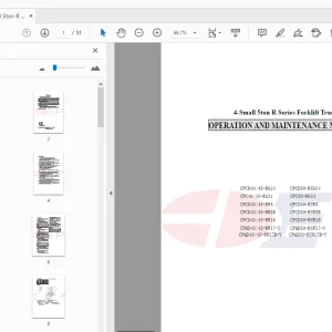 EP 4-Small 5ton R Series Forklift Truck Operation & Maintenance Manual - PDF