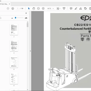 EP CB22/ES10-10CA Counterbalanced Forklift Truck Parts Manual - PDF