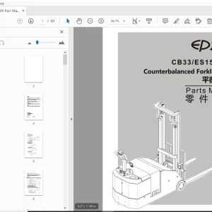 EP CB33 ES15-15CS Counterbalanced Forklift Truck Parts Manual - PDF