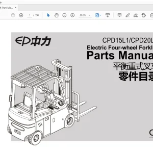 EP CPD15L1/CPD20L1 Electric Four-wheel Forklift Parts Manual - PDF