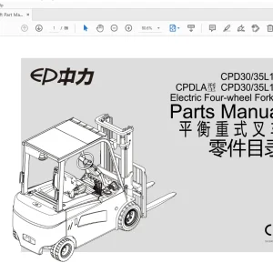 EP CPD30/35L1-S CPDLA CPD30/35L1-B Electric Four-wheel Parts Manual - PDF