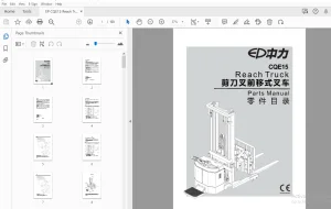 EP CQE15 Reach Truck Parts Manual - PDF DOWNLOAD