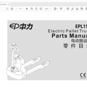 EP EPL151 Electric Pallet Truck Parts Manual - PDF DOWNLOAD