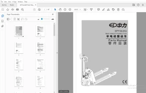 EP EPT18-EHJ Semi-Electric Pallet Truck Parts Manual - PDF DOWNLOAD