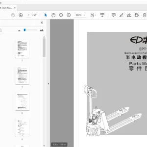 EP EPT18-EHJ Semi-Electric Pallet Truck Parts Manual - PDF DOWNLOAD