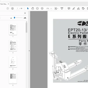 EP EPT20-13 15ET Electric Pallet Truck Parts Manual - PDF DOWNLOAD