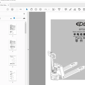 EP EPT20-15EHJ Semi-Electric Pallet Truck Parts Manual - PDF