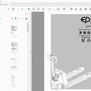 EP EPT20-15EHJ Semi-electric Pallet Truck Parts Manual - PDF