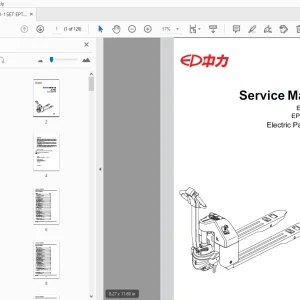 EP EPT20-15ET EPT20-15ETL Electric Pallet Truck Service Manual - PDF