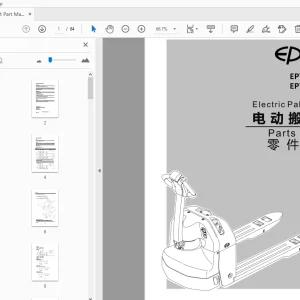 EP EPT20-16EA EPT20-18EA D40 Electric Pallet Truck Parts Manual - PDF