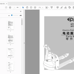 EP EPT20-16EA EPT20-18EA D40 Electric Pallet Truck Parts Manual - PDF