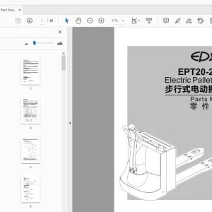 EP EPT20-20WA Electric Pallet Truck Parts Manual - PDF DOWNLOAD