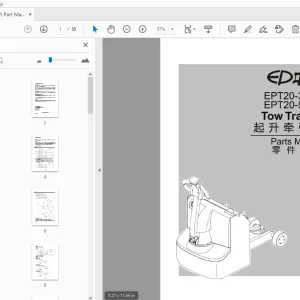 EP EPT20-30TW EPT20-50TW Tow Tractor Parts Manual - PDF