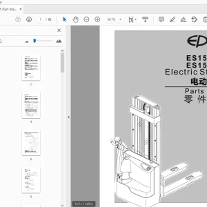 EP ES15-15ES ES15-33DM Electric Stacker Parts Manual - PDF DOWNLOAD