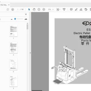 EP ES16-RS Electric Pallet Stacker Parts Manual - PDF DOWNLOAD