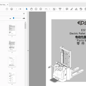 EP ES16-RSi Electric Pallet Stacker Parts Manual - PDF DOWNLOAD