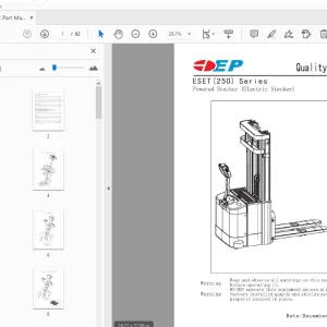 EP ESET (250) SERIES Electric Stacker Parts Manual - PDF DOWNLOAD
