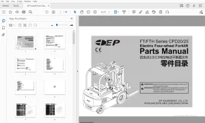 EP FT/FTH Series CPD20/25 Electric Four-wheel Forklift Parts Manual - PDF