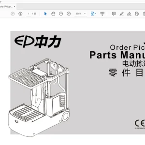 EP JX0 Order Picker Forklift Parts Manual - PDF DOWNLOAD