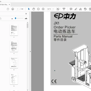 EP JX1 Order Picker Parts Manual - PDF DOWNLOAD