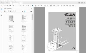 EP JX2-126/144 Order Picker Parts Manual - PDF DOWNLOAD