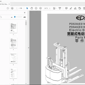 EP PDS30(ES14-30WA) PDS40(ES18-40WA) Electric Stacker Parts Manual - PDF