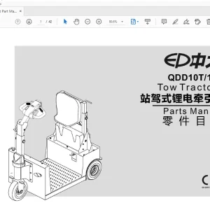EP QDD10T/15T Tow Tractors Parts Manual - PDF DOWNLOAD