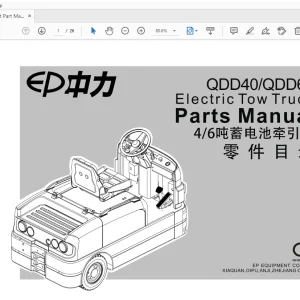 EP QDD40/QDD60 Electric Tow Truck Parts Manual - PDF DOWNLOAD