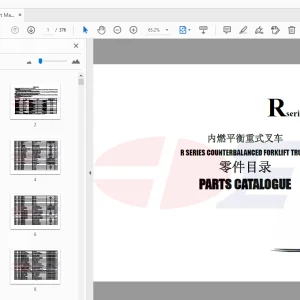 EP R series3.0-3.5t COUNTERBALANCED FORKLIFT TRUCK PARTS MANUAL - PDF