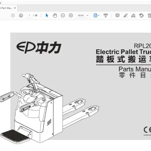 EP RPL201 Electric Pallet Truck Parts Manual - PDF DOWNLOAD