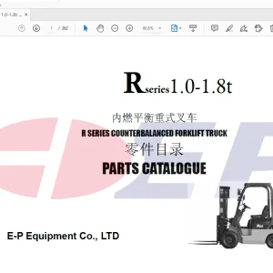 EP Rseries 1.0-1.8t COUNTERBALANCED FORKLIFT TRUCK PARTS MANUAL - PDF