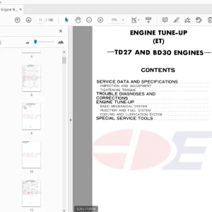 EP TD27 & BD30 Nissan Engine Service Manual - PDF DOWNLOAD