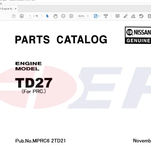 EP TD27 NISSAN ENGINE PARTS MANUAL - PDF DOWNLOAD
