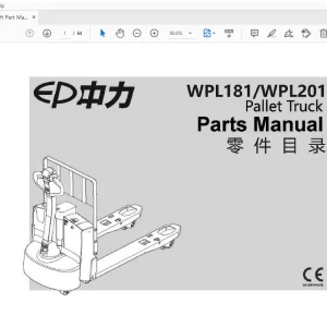 EP WPL181 WPL201 Pallet Truck Parts Manual - PDF DOWNLOAD
