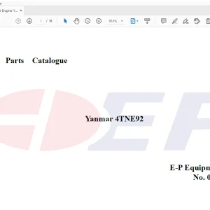 EP Yanmar 4TNE92 Forklift Part Manual - PDF DOWNLOAD