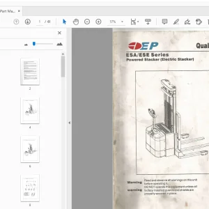 EP ESA/ESE Series Electric Stacker Parts Manual - PDF DOWNLOAD