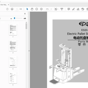 EP ES20-20RAS Electric Pallet Stacker Parts Manual - PDF