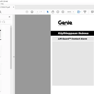 GENIE lift Guard™ Contact Alarm Käyttöoppaan lisäosa PDF