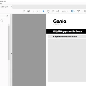 GENIE lift Käytönhallintamoduuli Käyttöoppaan lisäosa  PDF
