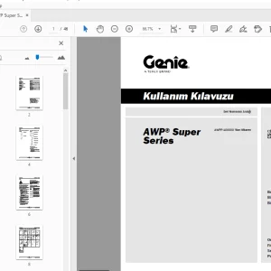 Genie AWP Super Series Kullanım Kılavuzu 1298034TR - PDF DOWNLOAD