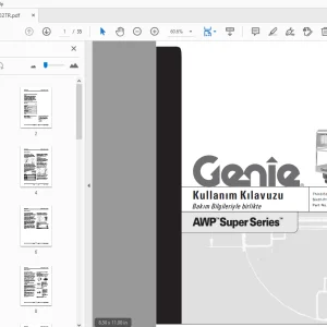 Genie AWP Super Series Kullanım Kılavuzu Bakım Bilgileriyle birlikte - PDF