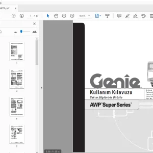 Genie AWP Super Series Kullaným Kýlavuzu Bakým Bilgileriyle Birlikte - PDF