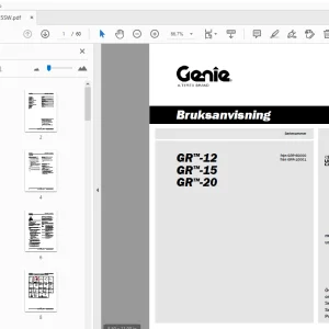 Genie GR-12 GR-15 GR-20 Bruksanvisning 1297725SW - PDF DOWNLOAD