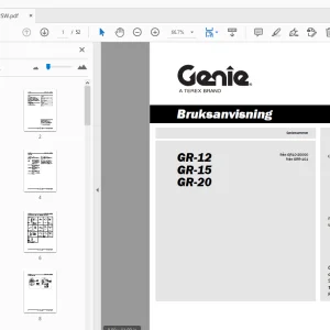 Genie GR-12 GR-15 GR-20 Bruksanvisning 133572SW - PDF DOWNLOAD