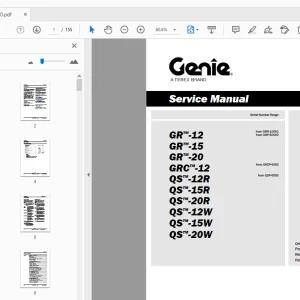 Genie GR-12 GR-15 GR-20 GRC-12 Service Manual 1307550 - PDF