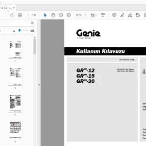 Genie GR-12 GR-15 GR-20 Kullanım Kılavuzu 1297725TR - PDF DOWNLOAD